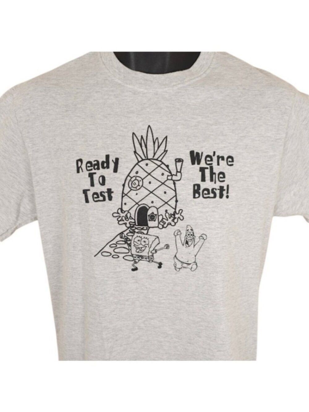 SpongeBob SquarePants T Shirt Mens Size Medium Gray Pineapple House